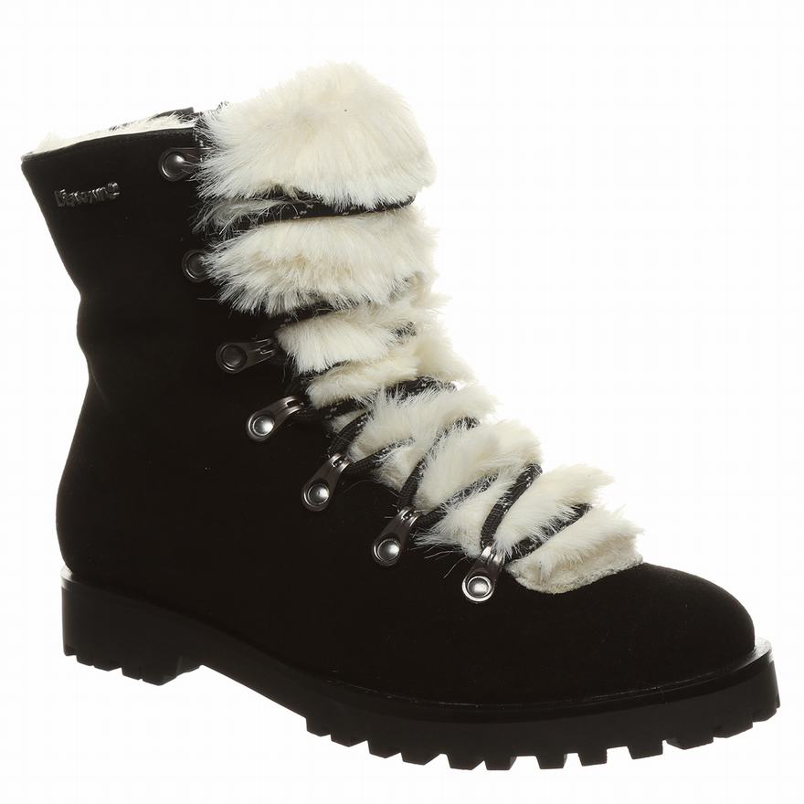 Bearpaw Vanna Ankle Boots UK - Women's Boots Black ||IURNMO-265||